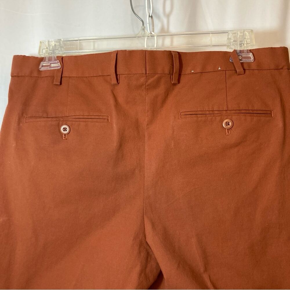 Express Extra Slim Rust Red Khaki Straight Tapered Leg Chino Pants - Picture 7 of 9